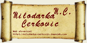 Milodarka Čerković vizit kartica